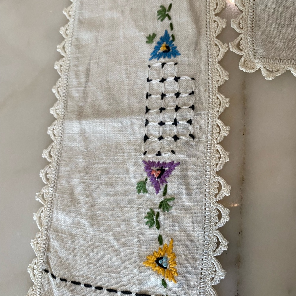 Embroidered Lace Doilies Set - Picture 5 of 6